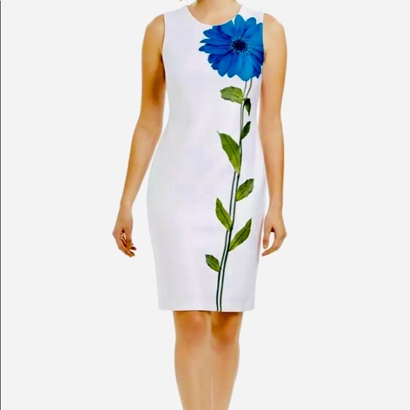 Calvin Klein Dresses & Skirts - Calvin Klein Large Placement Flower Sheath Dress